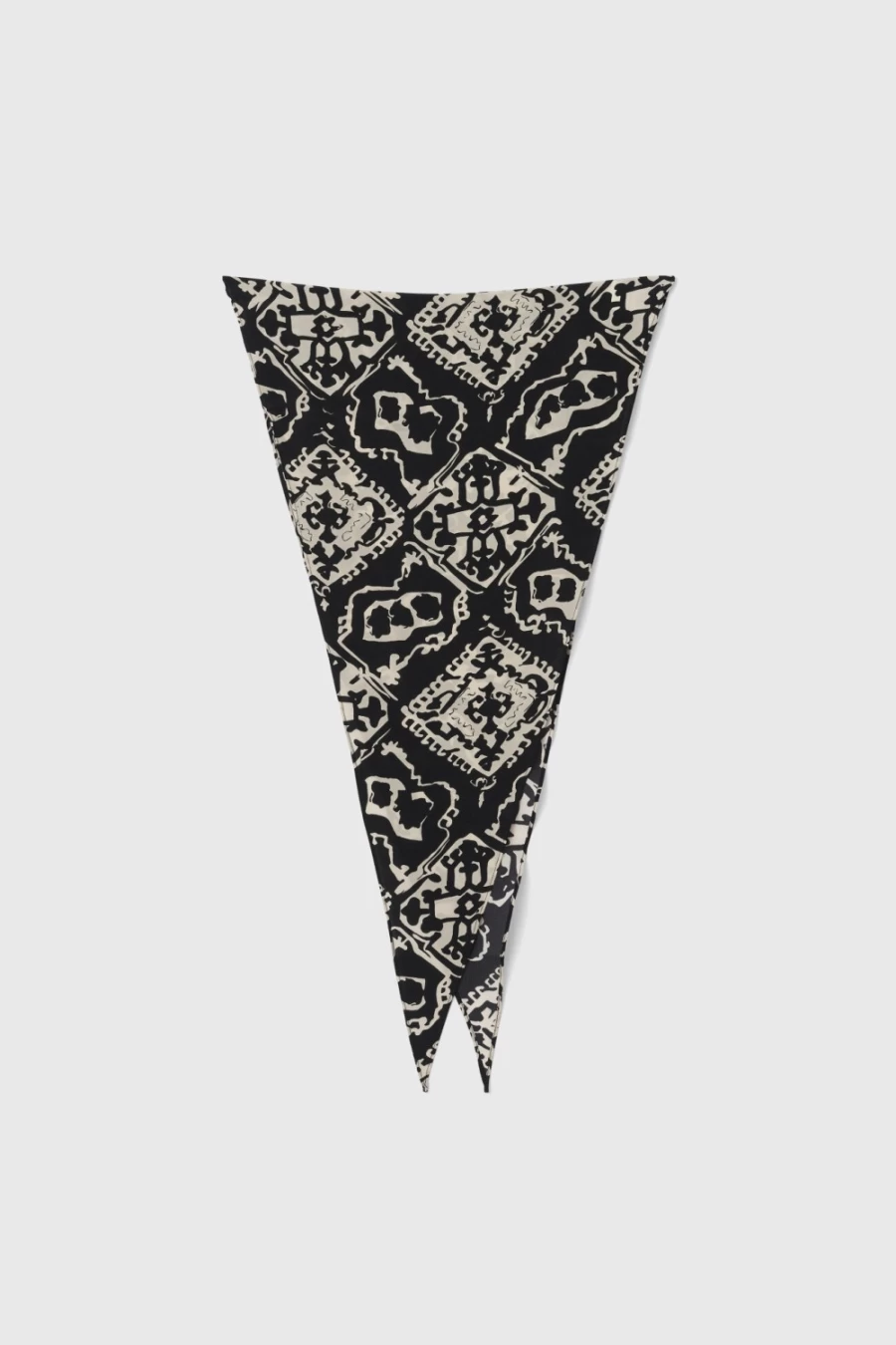 Rodebjer Rihad Losange Scarf for Women - Black & White Checkered Pattern