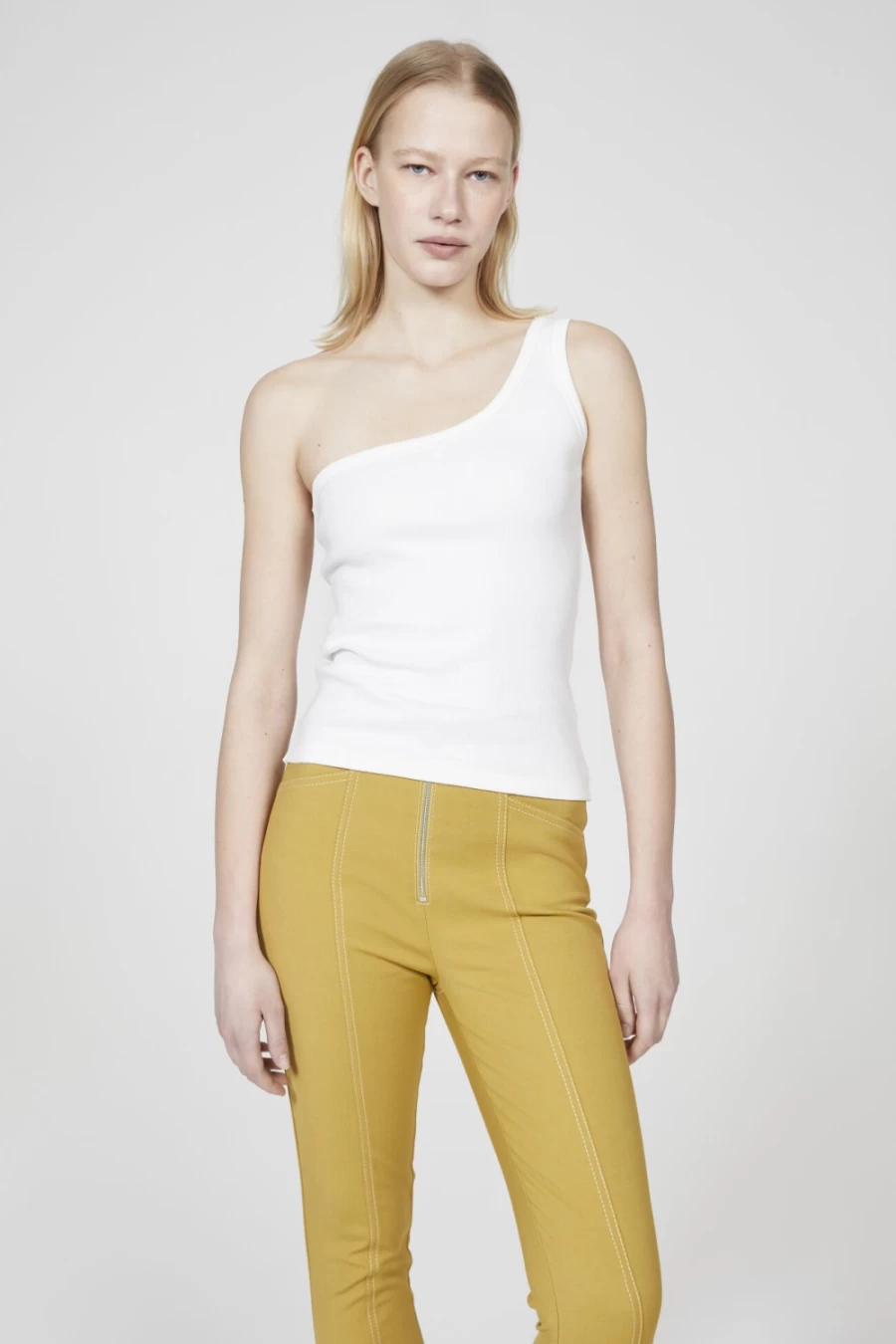 Rodebjer Women's White Luna One Shoulder Top