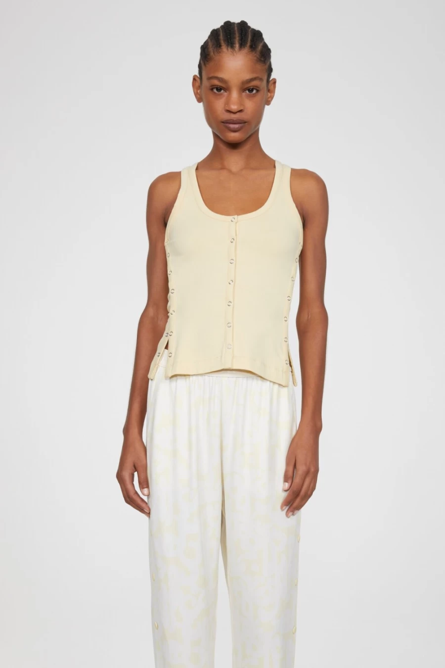 Rodebjer Women's Cavallo Jersey Top in Butter Milk - Comfortable Knit Blouse